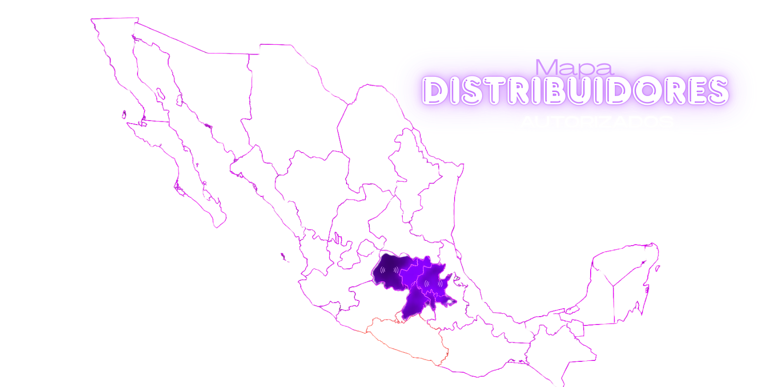 Mapa México Neón